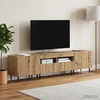 TV staliukas 5 dalių LED televizoriaus stovas Artisano ąžuolo