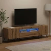 TV staliukas 3 dalių LED televizoriaus spintelė BREDA 3 vnt. Artisano ąžuolo