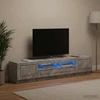 TV staliukas 5 dalių LED televizoriaus stovas Betono pilka Apdirbta mediena