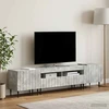 TV staliukas 5 dalių LED televizoriaus stovas Betono pilka Apdirbta mediena