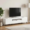 TV staliukas 5 dalių LED televizoriaus stovas Itin blizgi balta