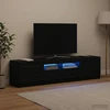 TV staliukas 5 dalių LED televizoriaus stovas UTRECHT 3 vnt. Juoda