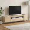 TV staliukas 3 dalių LED televizoriaus spintelė BREDA 3 vnt. Sonoma ąžuolas