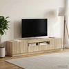 TV staliukas 3 dalių LED televizoriaus spintelė HOORN 3 vnt. Sonoma ąžuolas
