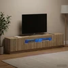 TV staliukas 3 dalių LED televizoriaus spintelė HOORN 3 vnt. Sonoma ąžuolas