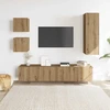 TV staliukas 5 dalių sieninis televizoriaus spintelės komplektas Artisan Oak