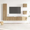 TV staliukas 5 dalių sieninis televizoriaus spintelės komplektas Artisan Oak