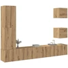 TV staliukas 5 dalių sieninis televizoriaus spintelės komplektas Artisan Oak