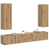 TV staliukas 5 dalių sieninis televizoriaus spintelės komplektas Artisan Oak