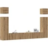TV staliukas 6 dalių sieninis televizoriaus spintelės komplektas Artisan Oak