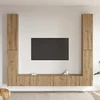 TV staliukas 6 dalių sieninis televizoriaus spintelės komplektas Artisan Oak