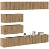 TV staliukas 6 dalių sieninis televizoriaus spintelės komplektas Artisan Oak