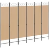 6-skydelio kambario pertvara Smėlio 240 x 180 cm Audinys