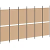 6-skydelio kambario pertvara Smėlio 300 x 180 cm Audinys