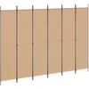 6-skydelio kambario pertvara Smėlio 300 x 220 cm Audinys