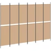 6-skydelio kambario pertvara Smėlio 300 x 220 cm Audinys