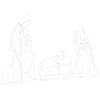 Apšviesta nativities scena Įvairiaspalvis 112 x 71,5 cm PVC