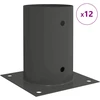 Apvalus žemės inkaras 12 vnt. Antracito 15 x 15 x 15 cm Metalas