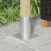Apvalus žemės inkaras 4 vnt. Sidabrinė 15 x 15 x 15 cm Metalas