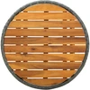 Arbatos staliukas, pilkas, 60cm, poliratanas ir akacijos masyvas