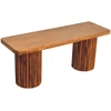 Artisan Furniture Astoria su reljefiniu fasadu mango medienos suoliukas
