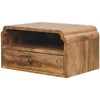 Artisan Furniture Avora prie sienos montuojamas mango medienos naktinis staliukas