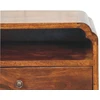 Artisan Furniture Avora prie sienos montuojamas mango medienos komoda, kaštono atspalvio