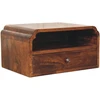 Artisan Furniture Avora prie sienos montuojamas mango medienos komoda, kaštono atspalvio