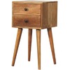 Artisan Furniture Ąžuolo Mini naktinis staliukas su 2 stalčiais