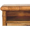 Artisan Furniture Bamboo mango medienos naktinis staliukas, gintarinio ąžuolo atspalvio