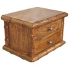 Artisan Furniture Bamboo mango medienos naktinis staliukas, gintarinio ąžuolo atspalvio