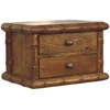 Artisan Furniture Bamboo mango medienos naktinis staliukas, gintarinio ąžuolo atspalvio