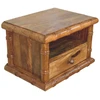 Artisan Furniture Bamboo mango medienos naktinis staliukas, gintarinio ąžuolo atspalvio