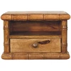 Artisan Furniture Bamboo mango medienos naktinis staliukas, gintarinio ąžuolo atspalvio