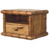 Artisan Furniture Bamboo mango medienos naktinis staliukas, gintarinio ąžuolo atspalvio
