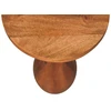 Artisan Furniture Base lenktų formų mango medienos šoninis staliukas