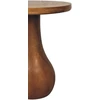 Artisan Furniture Base lenktų formų mango medienos šoninis staliukas