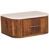 Artisan Furniture Beaumont prie sienos montuojamas mango medienos naktinis staliukas