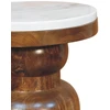 Artisan Furniture Bulla mango medienos šoninis staliukas su marmuro detale