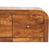 Artisan Furniture Darcy mango medienos komoda su 6 stalčiais, kaštono atspalvio