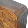 Artisan Furniture Darcy mango medienos komoda su 6 stalčiais, kaštono atspalvio