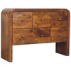 Artisan Furniture Darcy mango medienos komoda su 6 stalčiais, kaštono atspalvio