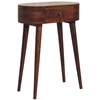 Artisan Furniture Kompaktiškas Albion mango medienos konsolinis staliukas su stalčiumi, kaštono atspalvio