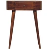 Artisan Furniture Kompaktiškas Albion mango medienos konsolinis staliukas su stalčiumi, kaštono atspalvio