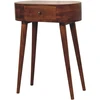 Artisan Furniture Kompaktiškas Albion mango medienos konsolinis staliukas su stalčiumi, kaštono atspalvio