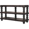 Artisan Furniture Konsolinis staliukas su verpstės formos kojelėmis ir lentyna, Carbon Ash apdailos