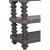 Artisan Furniture Konsolinis staliukas su verpstės formos kojelėmis ir lentyna, Carbon Ash apdailos
