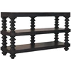 Artisan Furniture Konsolinis staliukas su verpstės formos kojelėmis ir lentyna, Carbon Ash apdailos