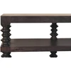 Artisan Furniture Konsolinis staliukas su verpstės formos kojelėmis ir lentyna, Carbon Ash apdailos