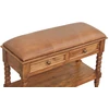 Artisan Furniture Leather Spindle mango medienos suoliukas